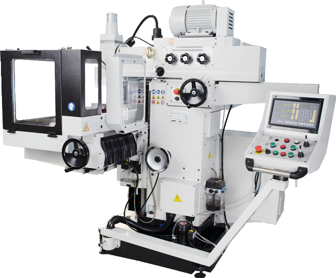 Seitenansicht der konv. Fräsmaschine