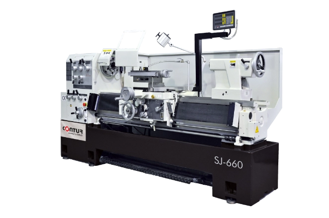 Zwei große konventionellen Drehmaschinen